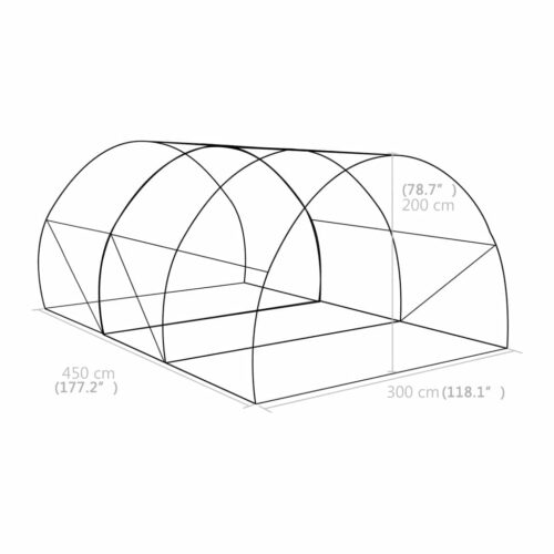 Greenhouse 13.5m 450x300x200cm - Image 11