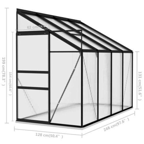 Aluminium Frame Greenhouse Transparent Walk-in Garden Shed Plant Storage House - Image 9