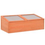 Wood Garden Greenhouse Herbs Flowers Bed Hot Plant Box Planter 100x50x34cm