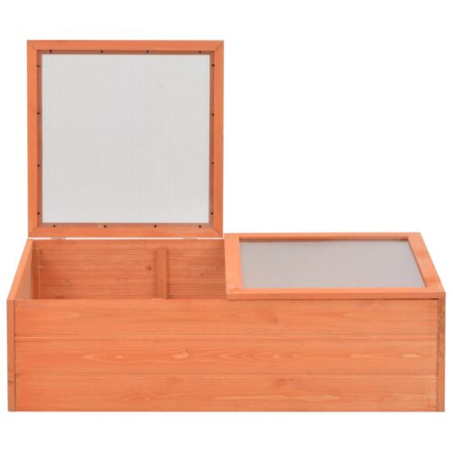 Wood Garden Greenhouse Herbs Flowers Bed Hot Plant Box Planter 100x50x34cm - Image 3