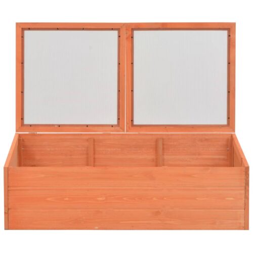 Wood Garden Greenhouse Herbs Flowers Bed Hot Plant Box Planter 100x50x34cm - Image 4