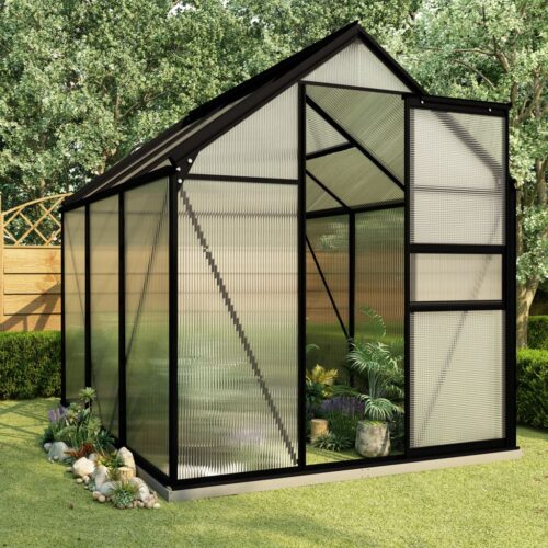 Greenhouse with Base Frame Anthracite Aluminium 3.61m - Image 7