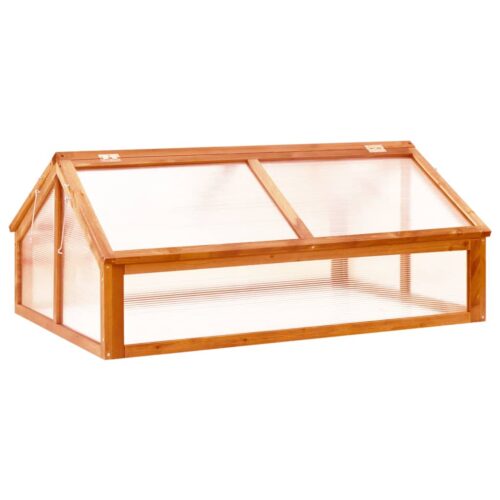 Garden Greenhouse Herbs Flowers Shelf Wood Bed Hot Box Planter 114x80x50cm