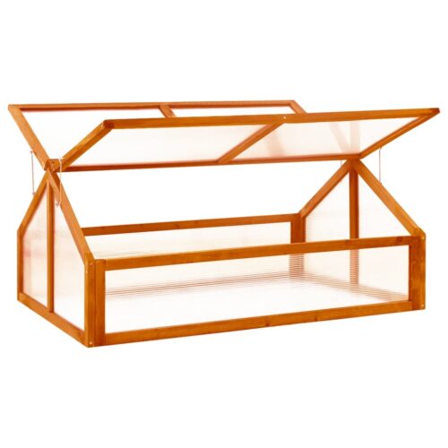 Garden Greenhouse Herbs Flowers Shelf Wood Bed Hot Box Planter 114x80x50cm - Image 2