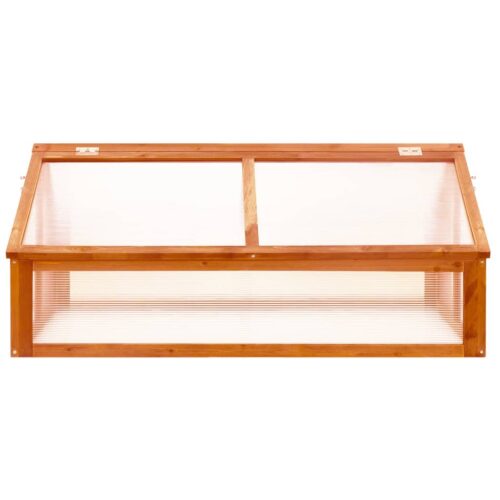 Garden Greenhouse Herbs Flowers Shelf Wood Bed Hot Box Planter 114x80x50cm - Image 3