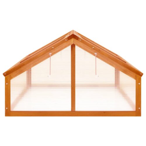 Garden Greenhouse Herbs Flowers Shelf Wood Bed Hot Box Planter 114x80x50cm - Image 4