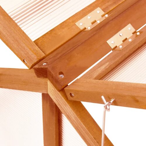 Garden Greenhouse Herbs Flowers Shelf Wood Bed Hot Box Planter 114x80x50cm - Image 5