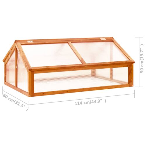 Garden Greenhouse Herbs Flowers Shelf Wood Bed Hot Box Planter 114x80x50cm - Image 7