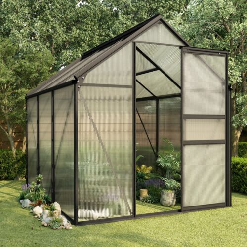 Aluminium Frame Greenhouse Transparent Walk-in Garden Shed Plant Storage House - Image 8