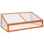 Garden Green Herbs Flowers Wood Box Planter Orange 110x58.5x39cm
