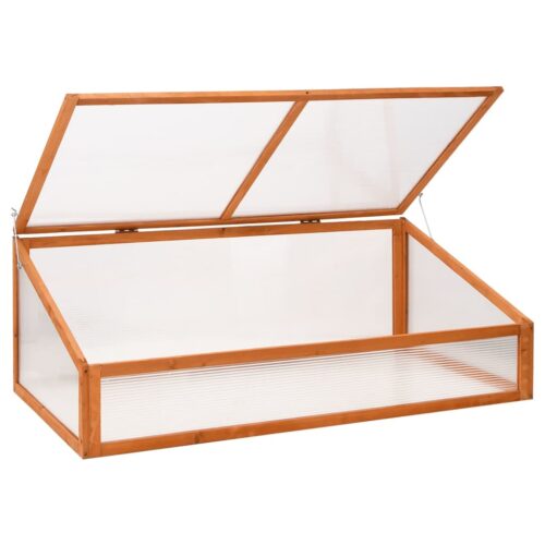 Garden Green Herbs Flowers Wood Box Planter Orange 110x58.5x39cm - Image 3