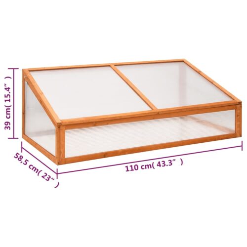 Garden Green Herbs Flowers Wood Box Planter Orange 110x58.5x39cm - Image 7
