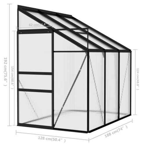 Aluminium Frame Greenhouse Transparent Walk-in Garden Shed Plant Storage House - Image 9