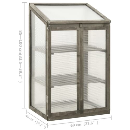 Greenhouse 60x45x100cm Firwood - Image 7