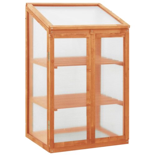 Garden Greenhouse Herbs Flowers Wood Shelf Bed Hot Box Planter 60x45x100cm