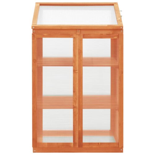 Garden Greenhouse Herbs Flowers Wood Shelf Bed Hot Box Planter 60x45x100cm - Image 3