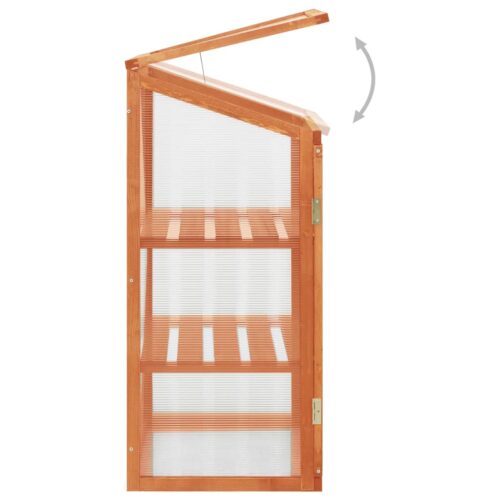 Garden Greenhouse Herbs Flowers Wood Shelf Bed Hot Box Planter 60x45x100cm - Image 4