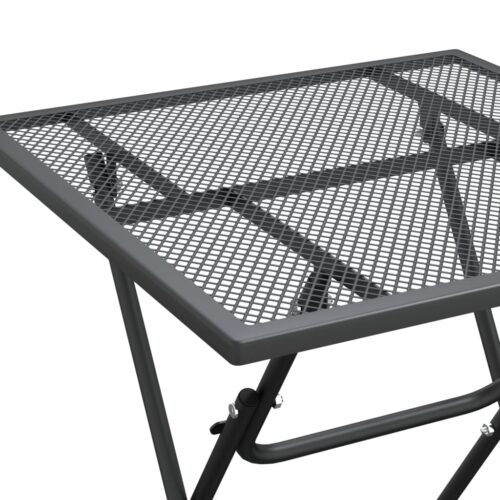 3-Piece Garden Dining Set Expanded Metal Mesh Anthracite - Image 6