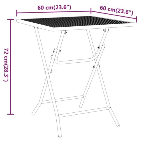 3-Piece Garden Dining Set Expanded Metal Mesh Anthracite - Image 10