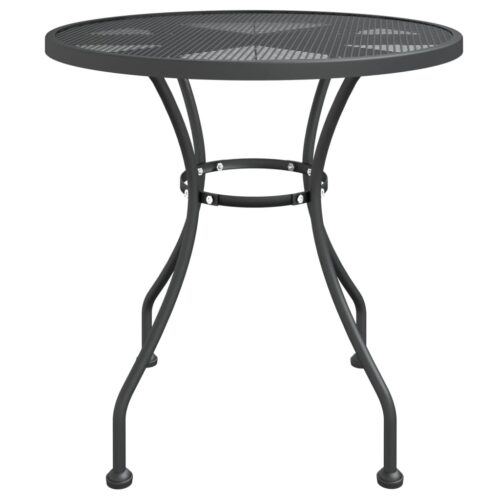 3-Piece Garden Dining Set Expanded Metal Mesh Anthracite - Image 4