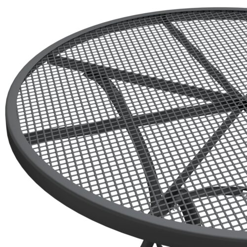 3-Piece Garden Dining Set Expanded Metal Mesh Anthracite - Image 5