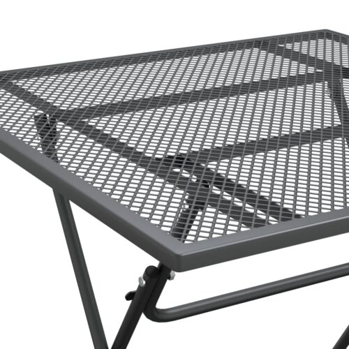 3-Piece Garden Dining Set Expanded Metal Mesh Anthracite - Image 6