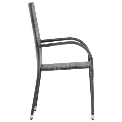 3-Piece Garden Dining Set Grey - Image 6