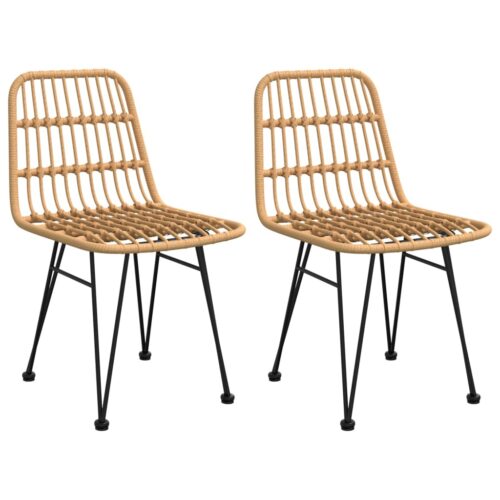 3-Piece Garden Dining Set Poly Rattan Wicker Outdoor Patio Furniture - Image 3