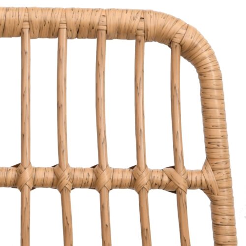 3-Piece Garden Dining Set Poly Rattan Wicker Outdoor Patio Furniture - Image 5