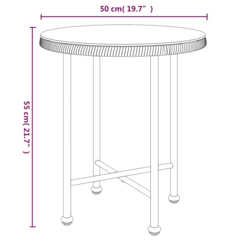 3-Piece Outdoor Dining Set Garden Patio Bistro Chairs Table Rattan Furniture - Image 10