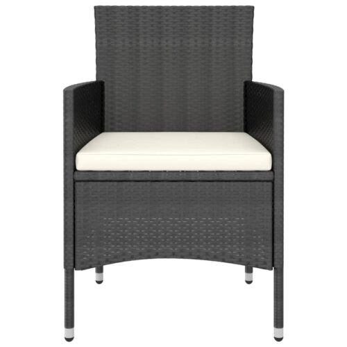 3-Piece Outdoor Dining Set Garden Patio Bistro Chairs Table Rattan Acacia Wood - Image 3