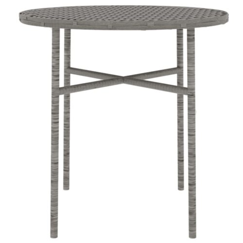 3-Piece Garden Dining Set Poly Rattan Wicker Outdoor Patio Furniture Anthracite - Image 5