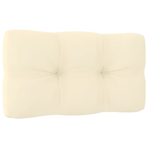 Garden Corner Sofa with Cream Cushions Solid Pinewood - Image 8