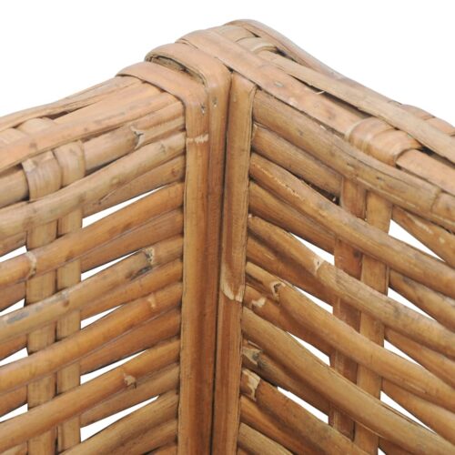 Natural Rattan Corner Sofa Cream White Cushions Indoor Single Seater Couch Chair - Image 5