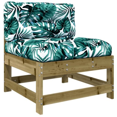 3-Piece Garden Lounge Set with Cushions Impregnated Wood Pine - Image 6