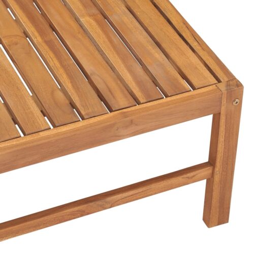Outdoor Garden Table Teak Wood Timber Patio Sofa Lounge Coffee Tea Stand 63x63x30cm - Image 5