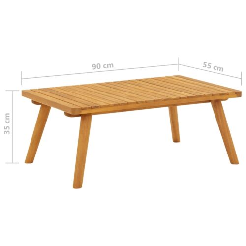 Garden Coffee Table 90x55x35cm Solid Acacia Wood - Image 6
