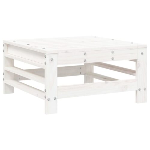 White Pine Wood Outdoor Footstool Garden Patio Bench Ottoman Stool Chair Seat - Image 6