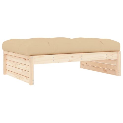120x80cm Pine Wood Outdoor Footstool Garden Patio Bench Ottoman Chair Seat - Image 5
