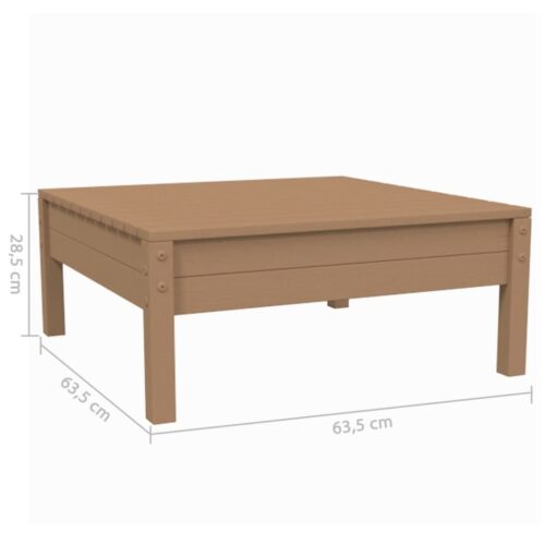 3-Piece Garden Lounge Set with Cream Cushions Solid Pinewood - Image 10