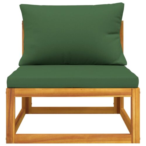 2-Piece Garden Sofa Set with Cushions Solid Wood Acacia - Image 4