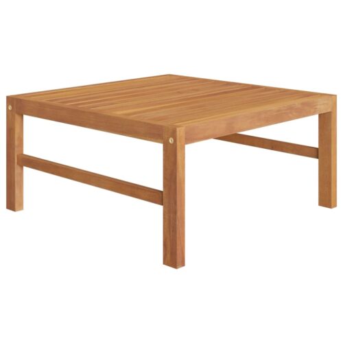 3-Piece Garden Lounge Set with Cream Cushions Teak Wood - Image 6