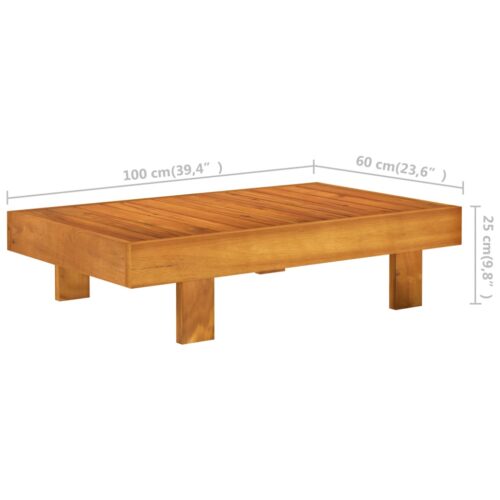2-Piece Garden Lounge Set with Dark Grey Cushions Acacia Wood - Image 7