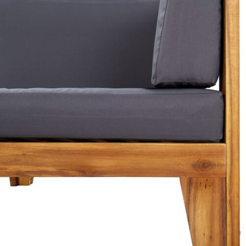 2-Piece Garden Lounge Set with Cushions Solid Acacia Wood - Image 4