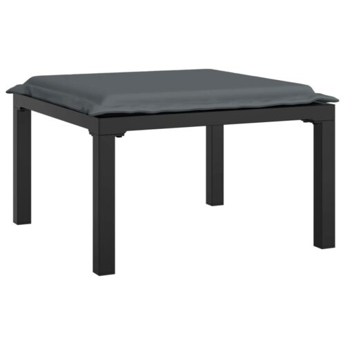 Black Grey Wicker Rattan Outdoor Footstool Garden Patio Bench Ottoman Chair Seat
