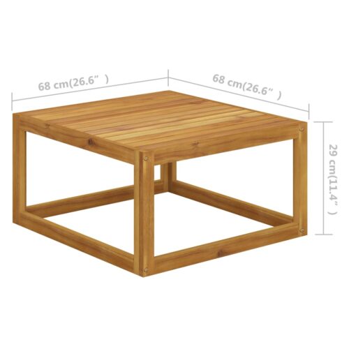 Acacia Wood Timber Outdoor Footstool Garden Patio Bench Ottoman Stool Chair Seat - Image 5