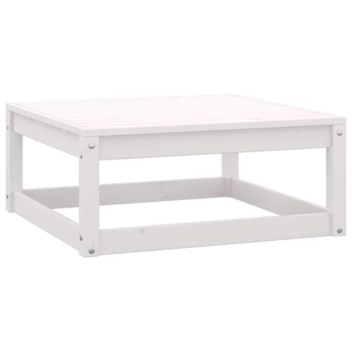 2-Piece Garden Lounge Set with Cushions White Solid Pinewood - Image 7