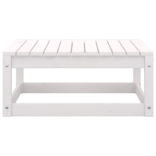 2-Piece Garden Lounge Set with Cushions White Solid Pinewood - Image 8