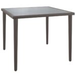 Garden Table Grey 48x48x37cm Steel
