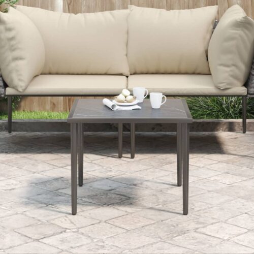 Garden Table Grey 48x48x37cm Steel - Image 2